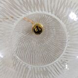 Hanging lamp ellipse glass and brass