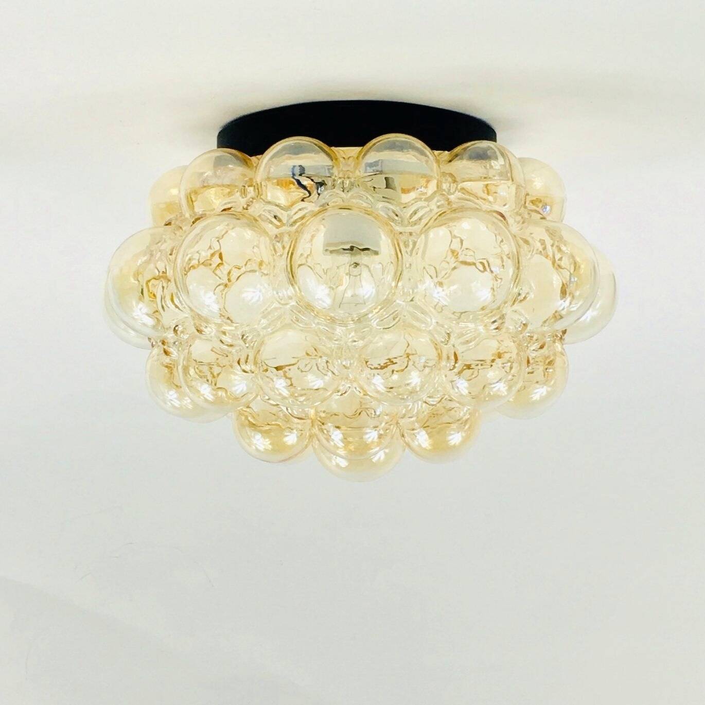 Large Mid-Century Bubble Glass Ceiling Light by H. Tynell, Germany, 1960s