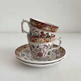 2 polychrome ironstone coffee cups Choisy le Roi