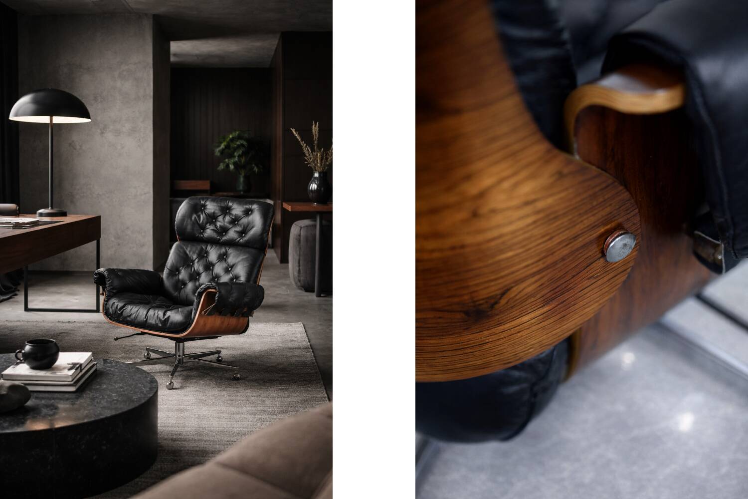 Vintage Mid-Century Modern Swiss Leather Lounge Chair from Giroflex