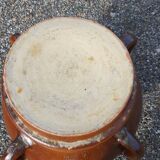 Saloir in sandstone 4 handles and lid