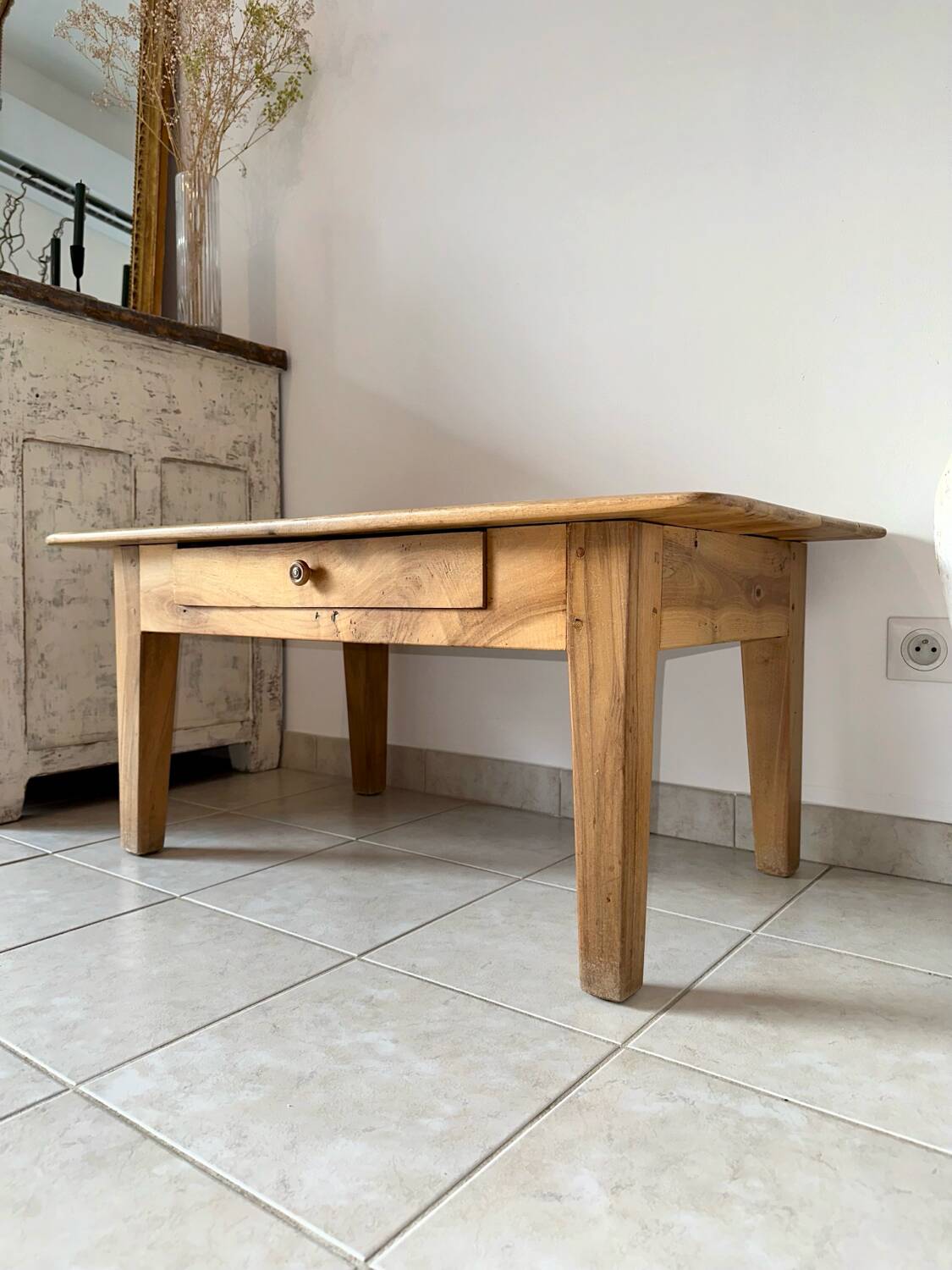 Old wooden coffee table