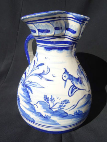 Talevera blue earthenware pitcher