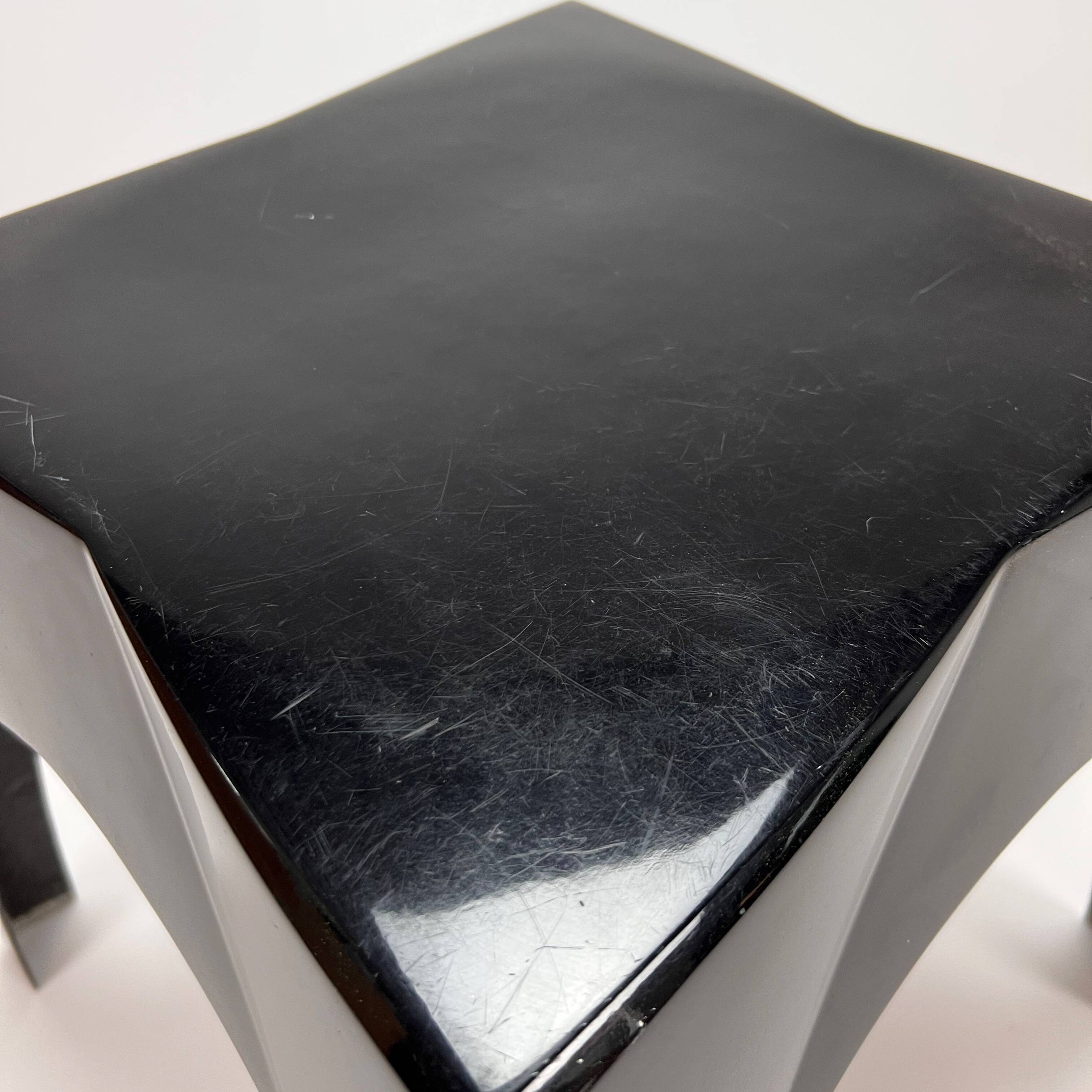 Italian fiberglass black stool, 1960s
