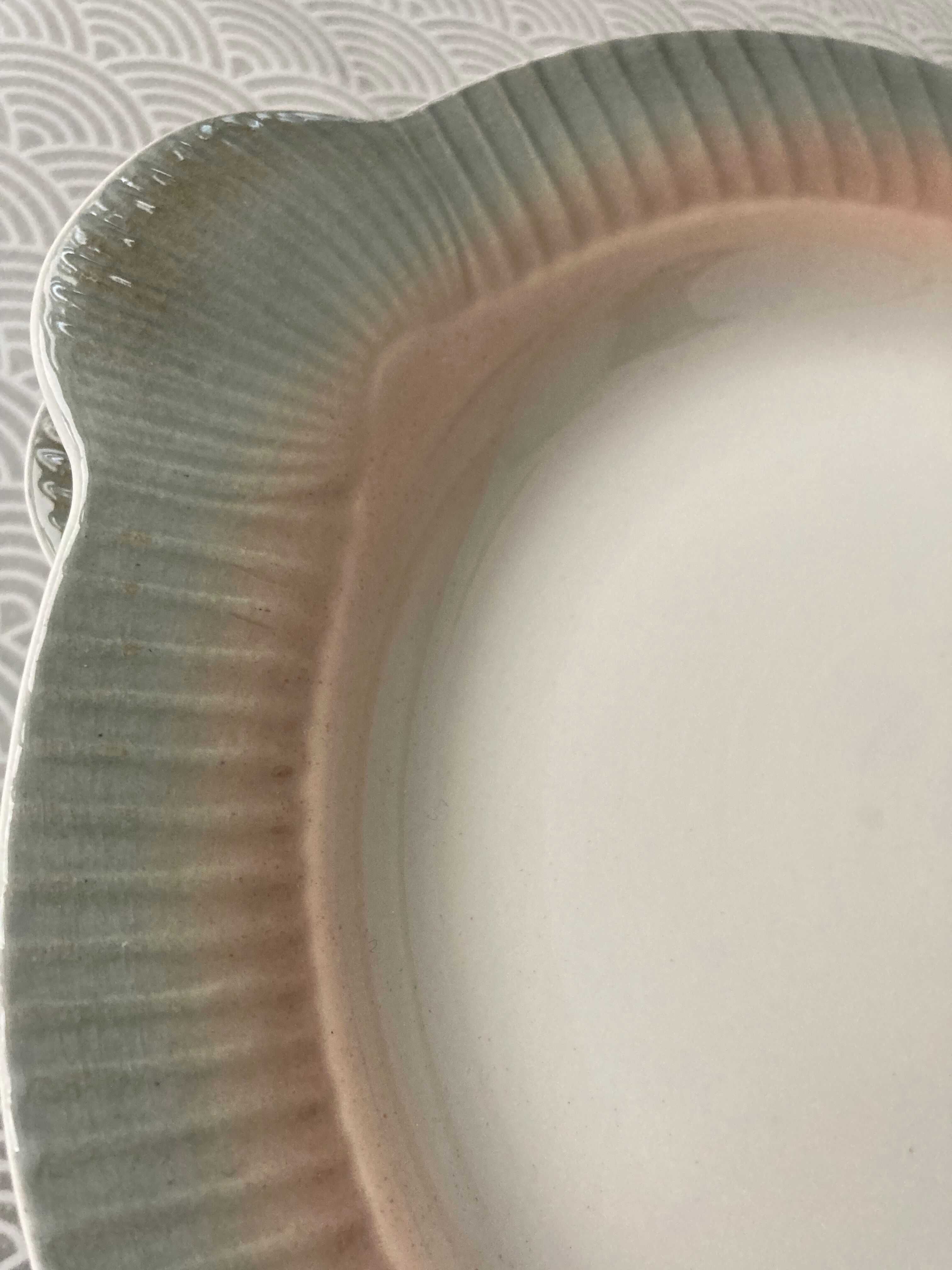 Set of 6 Digoin Sarreguemines fish plates