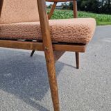 Old Scandinavian boomerang armchair