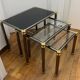 Tables gigogne Orsenigo Italie - verre transparent et verre fumé
