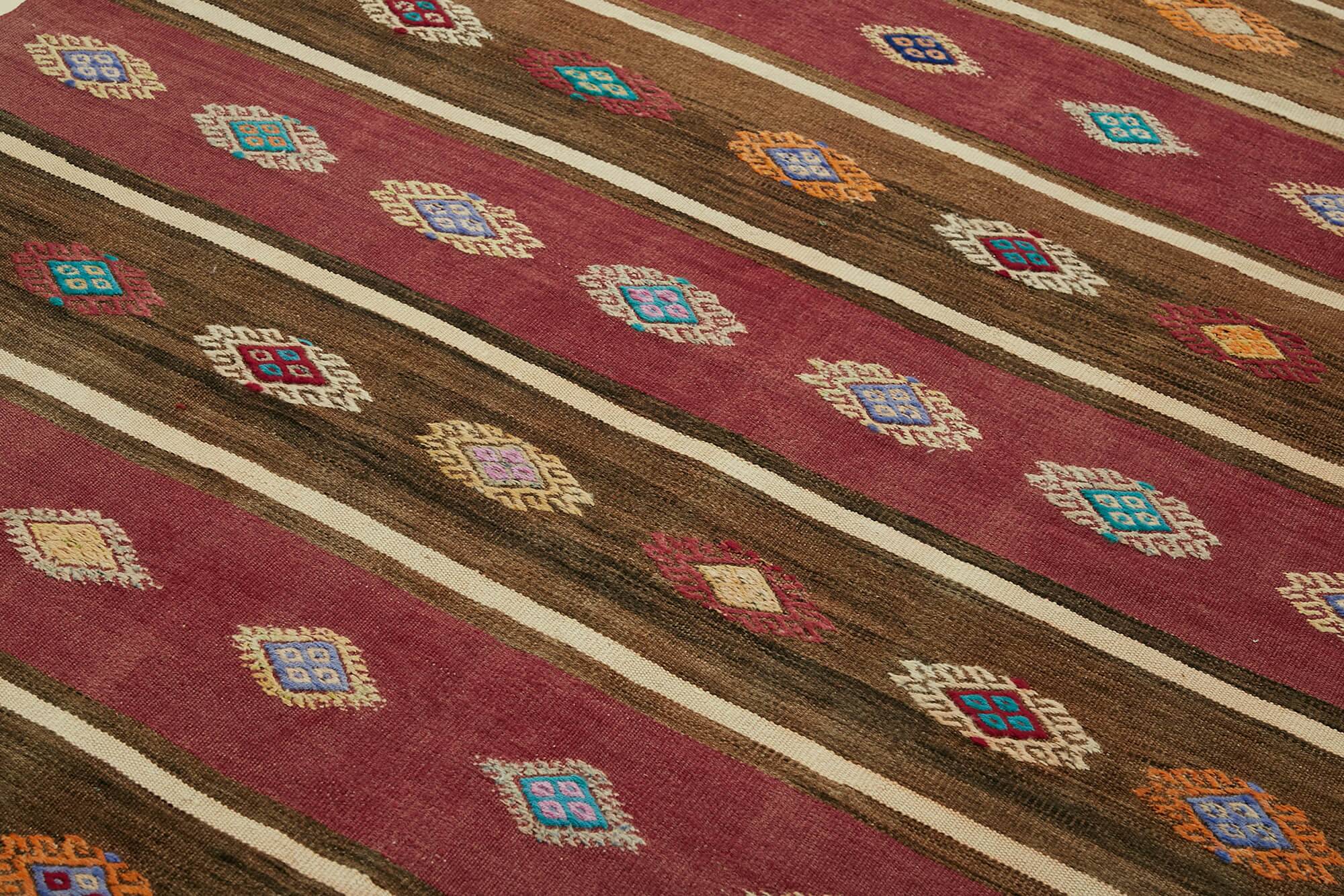 Turkish Handmade Vintage Anatolian Kilim 162 cm x 305 cm