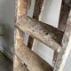 Former stepladder of patinated wood painter