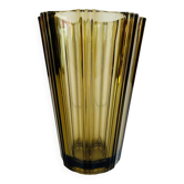 Vase en verre fumé