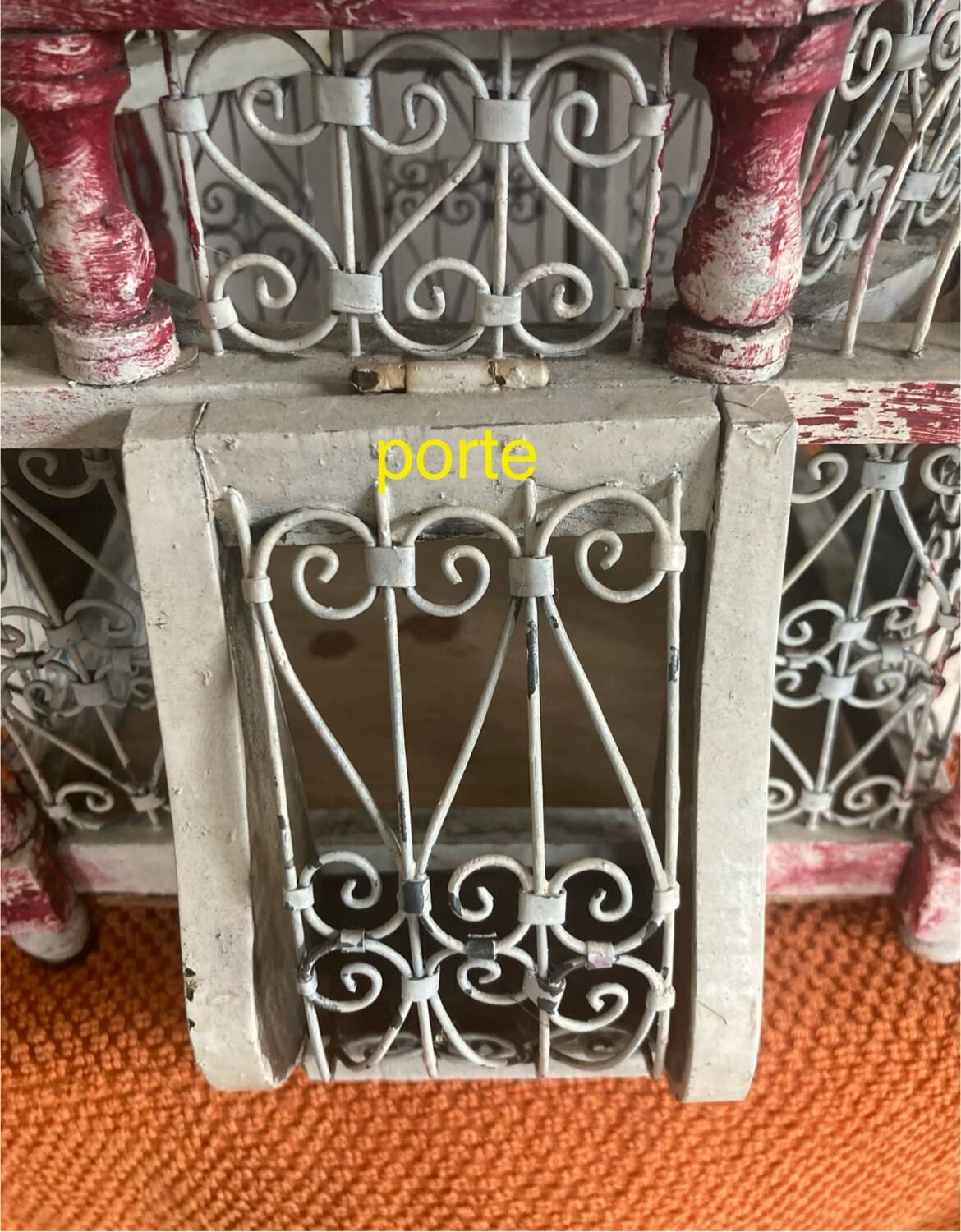 Cage artisanale époque XIXe pour petits oiseaux