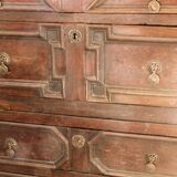English chest of drawers; Charles II period, oak
