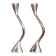 2 bougeoirs zig zag, design Xavier Lust