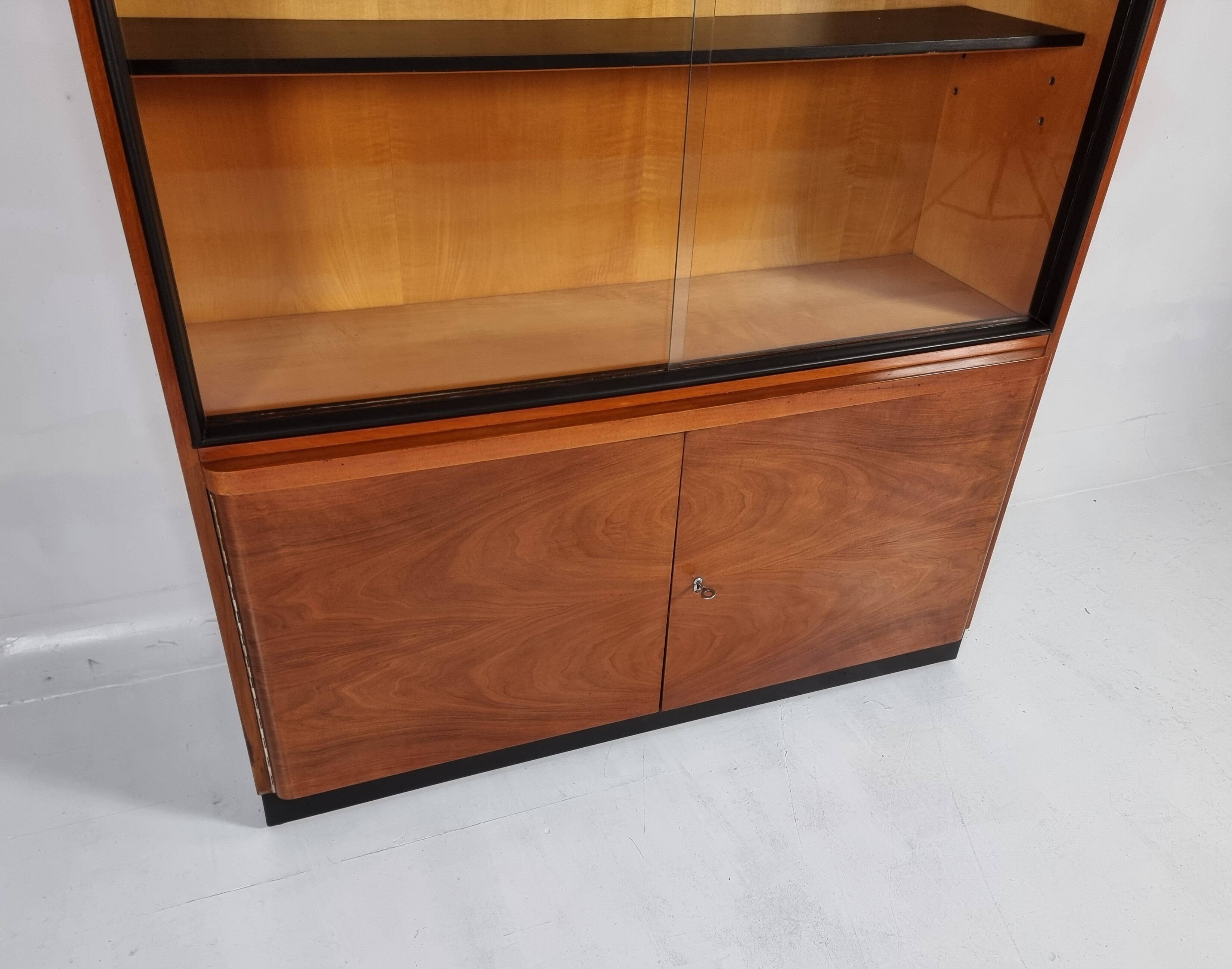 Vintage showcase in birch, 1970s