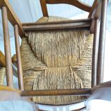 Series of 4 old mulched chairs