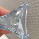 Two beautiful glass candle holders in translucent bluish glass.