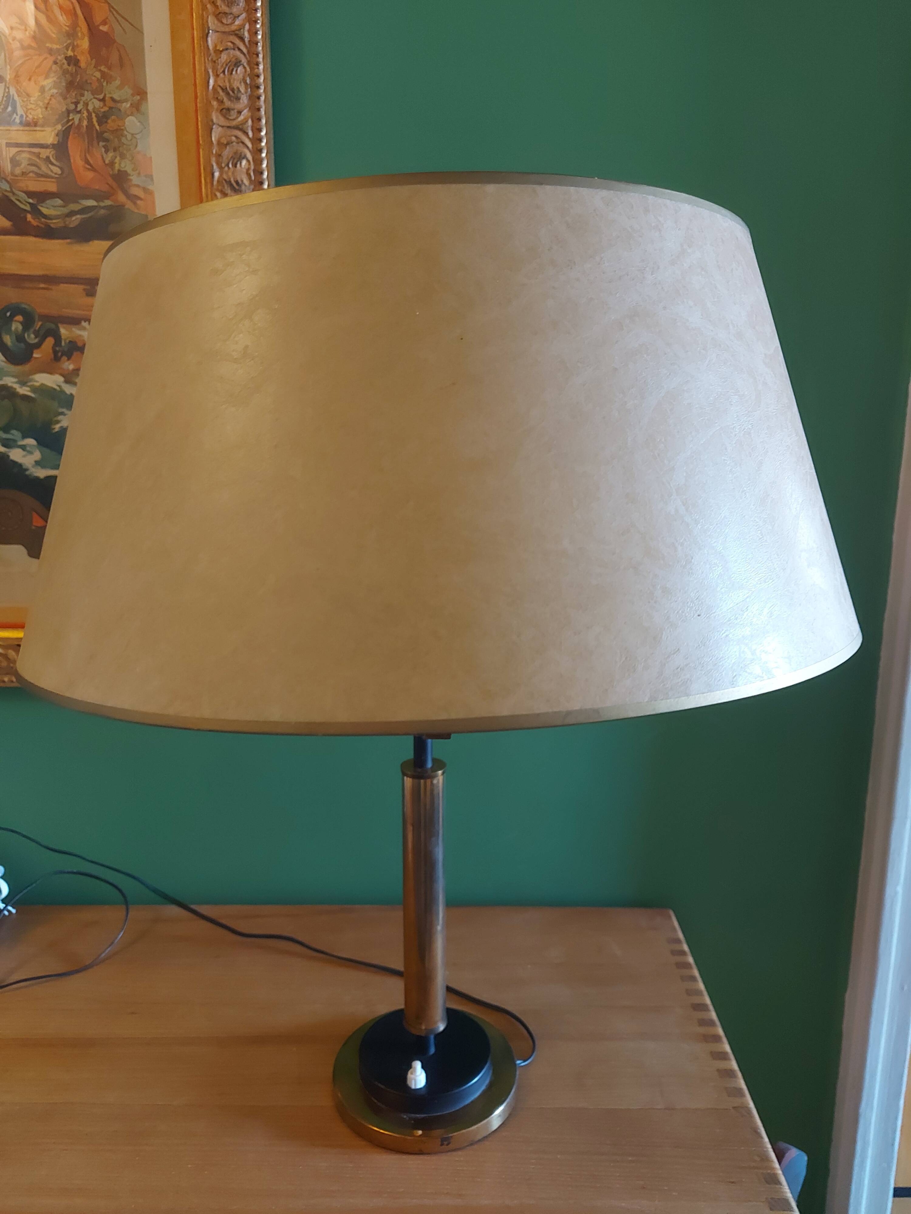 Brass lamp 30's Jules Leleu