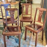 Set of 4 restored Art deco chairs
