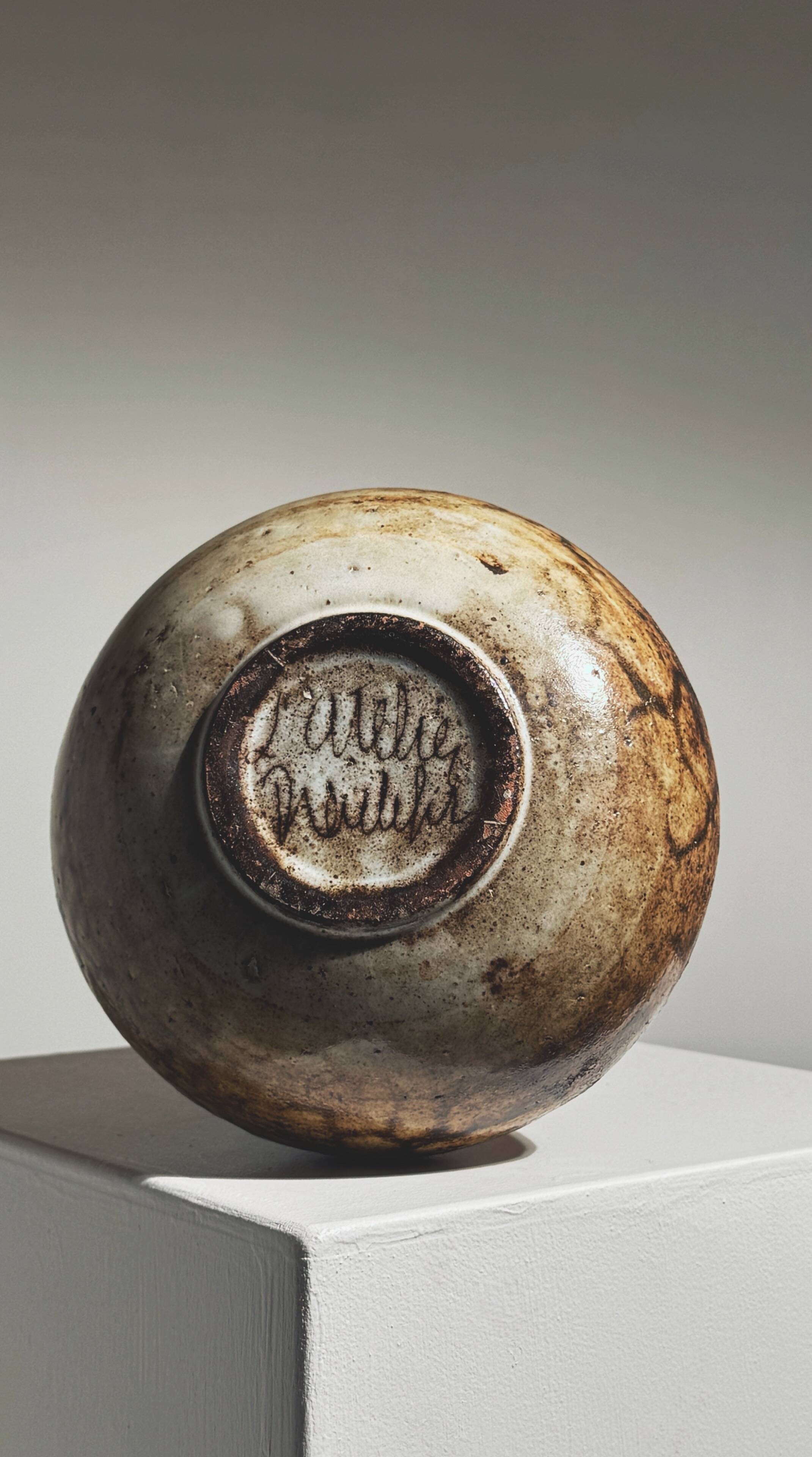 Stoneware vase by Jacques Pouchain, France, 1960