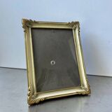 Art deco  metal picture frame 14 cm x 11  convex glass
