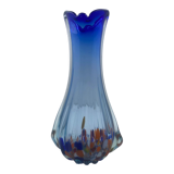 Blue glass vase