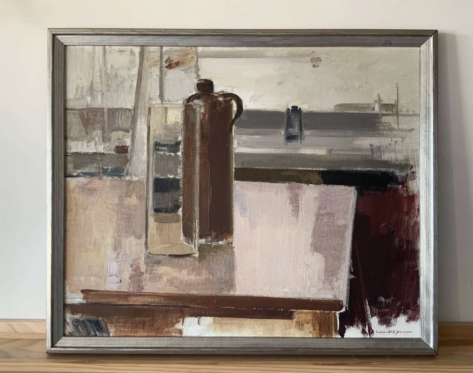 Vintage Oil On Canvas Still Life by G.A. Johansson (1912-1998)