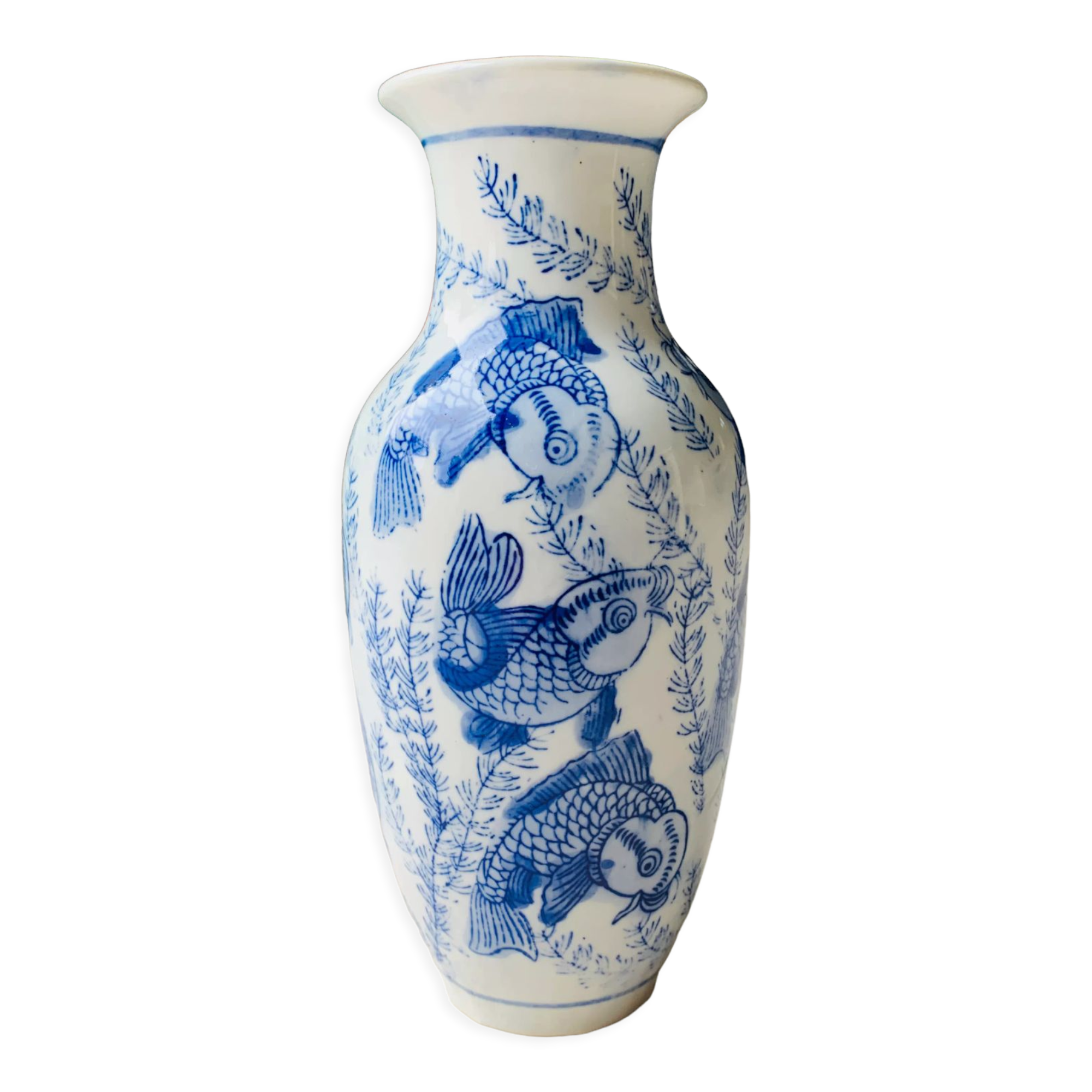 Chinese fish vintage vase