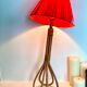 Lampe rotin, câble 2 m, interrupteur vintage