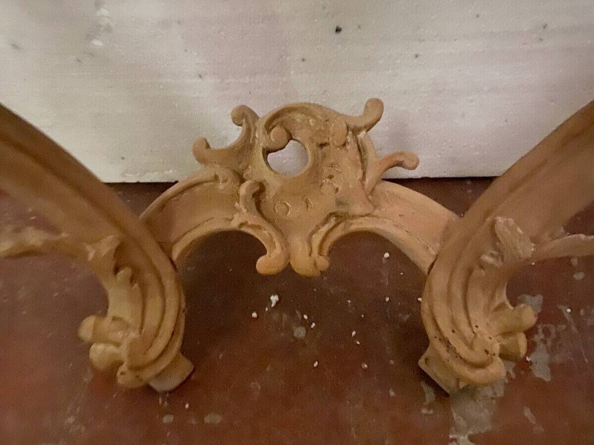 Louis XV style console in natural wood 19th century