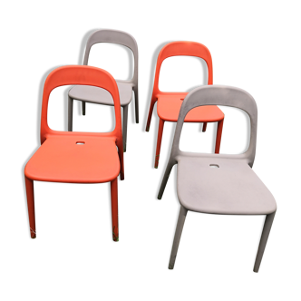 Suite de 4 chaises gondole vintage design  Carl Öjerstam et Magnus Eleback
