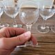 Verres à vin blanc ou liqueur en cristal ancien guilloché, fin 19ème début 20ème  (lot de 6)
