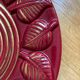 Fruit bowl - Saint Clément burgundy and gold dish