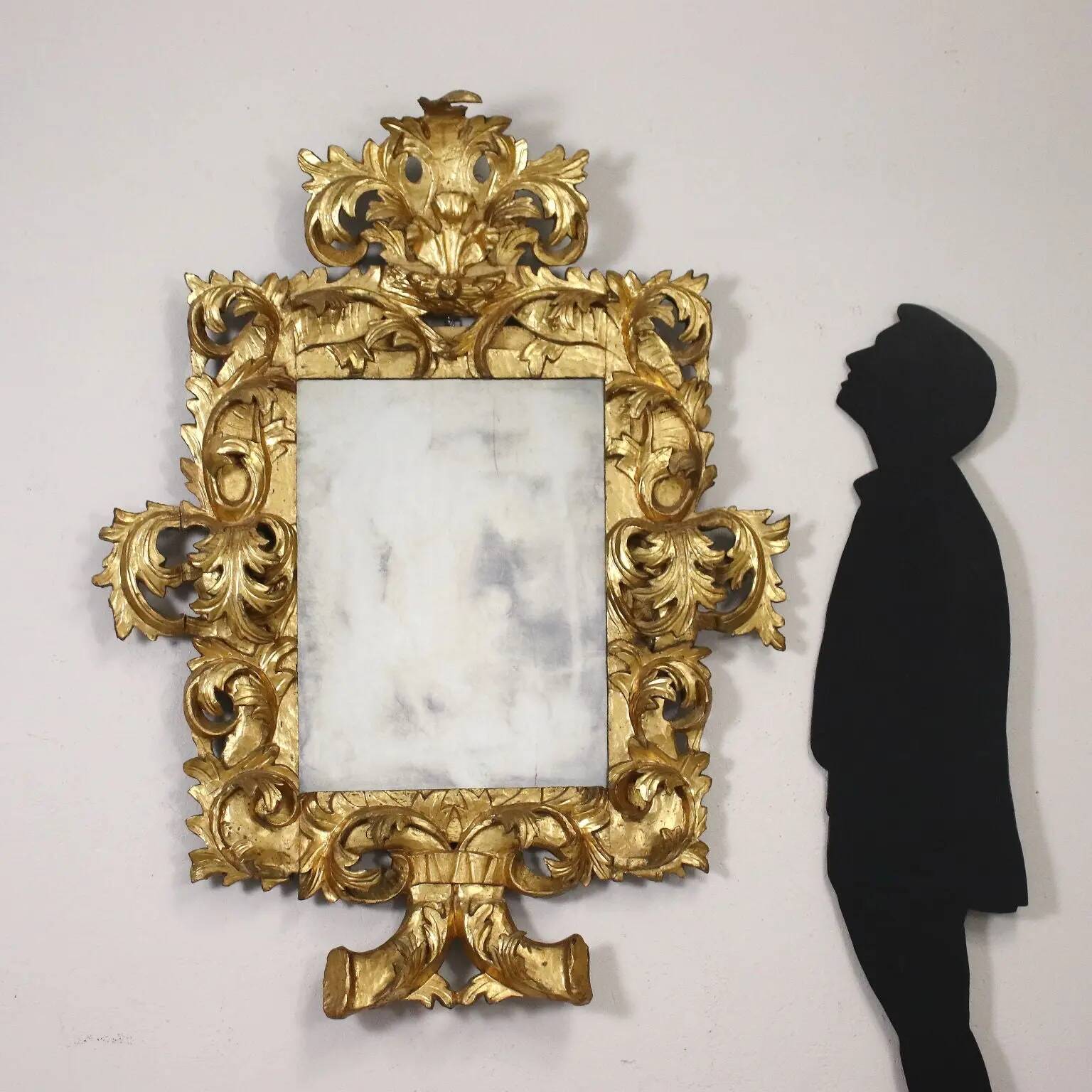 Baroque wooden mirror, Italy, 17th-18th century