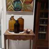 Amber glass bottles