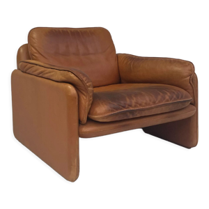 fauteuil en cuir de cognac