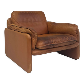 Fauteuil en cuir de cognac modèle DS-61 des années 1960 par 'De Sede' Suisse