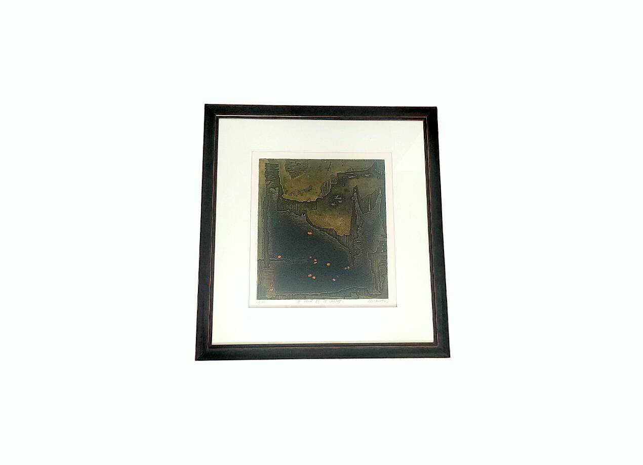 Tableau Suzanne RUNACHER – Gravure 69/130, ''Le Pour et le Contre'' - 1966