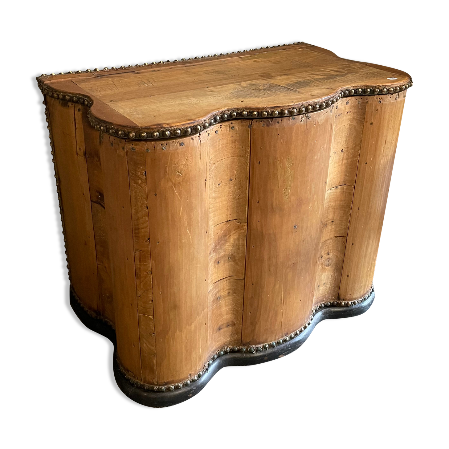 Rounded old wood chest