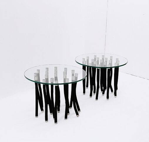 Pair of modern side tables "Org" by Fabio Novembre for Cappellini