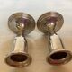 Pair of small silver metal candlesticks Italy