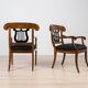 Pair of Biedermeier Armchairs, Germany, 19th Century, Walnut, French Polish