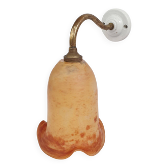 Swan neck and glass paste wall light