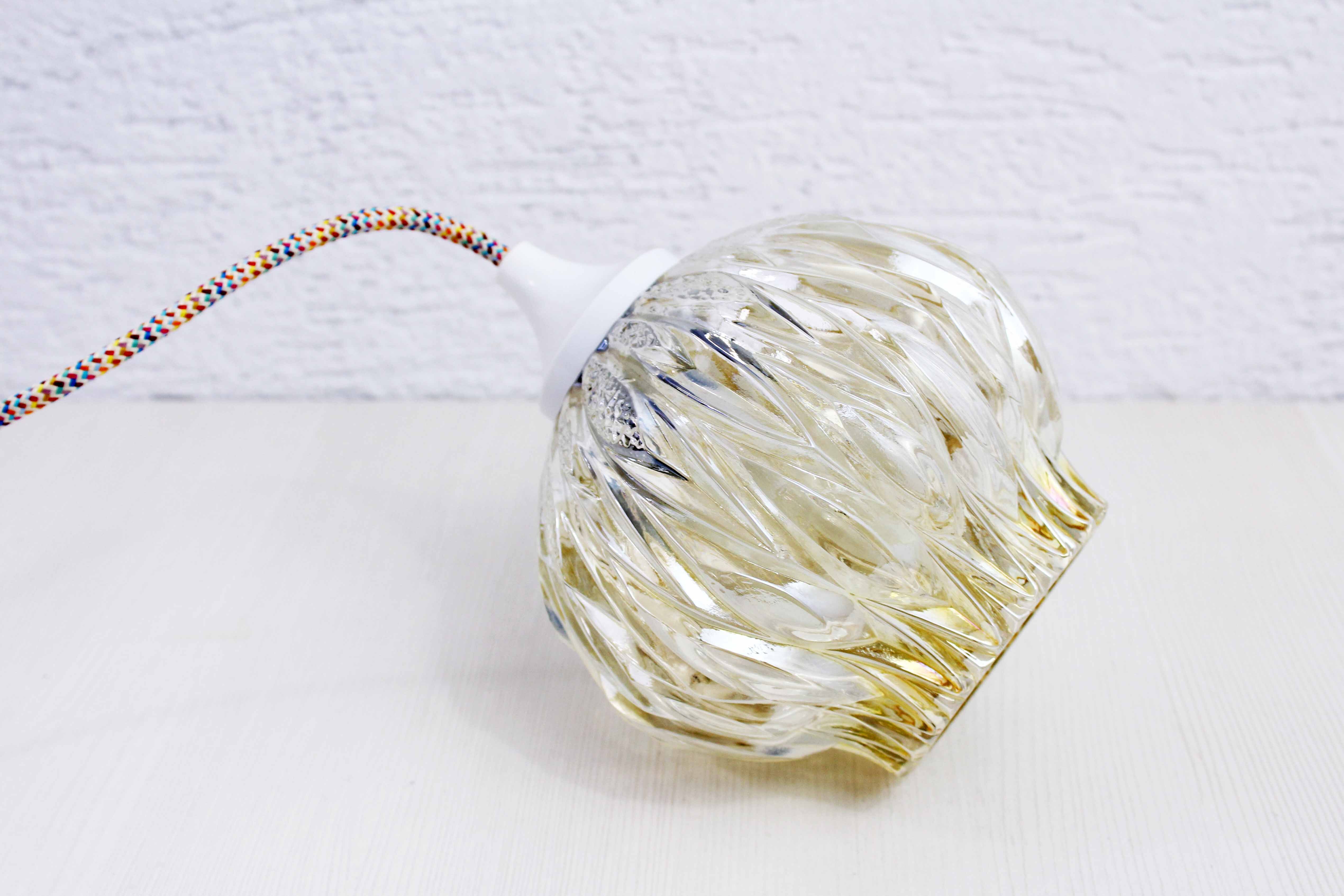 Vintage glass and fabric cable walker