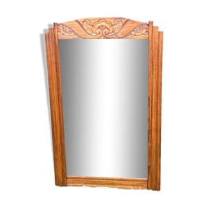 Miroir biseauté en bois - art 1930
