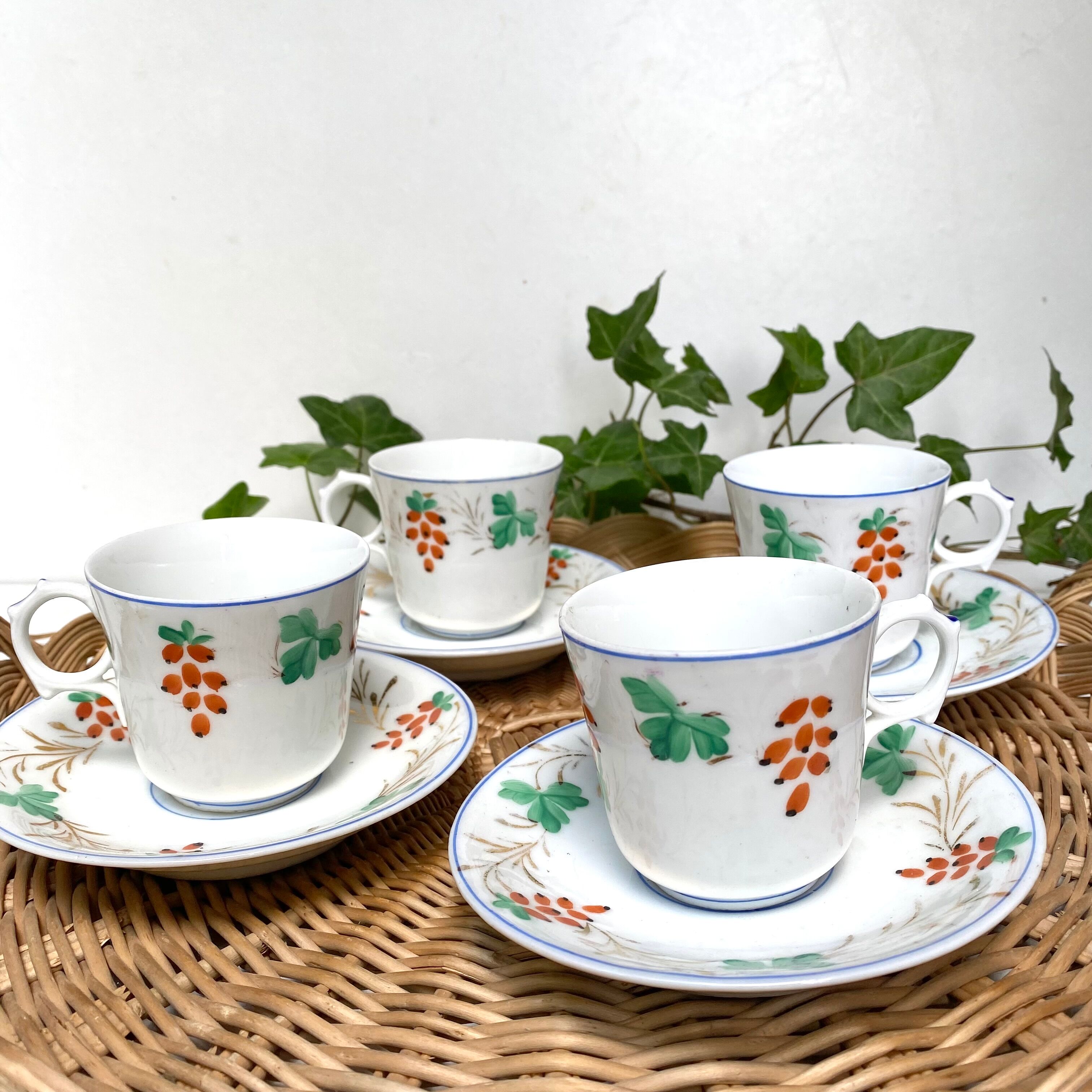 Antique porcelain coffee cups