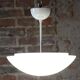Mid-Century Chandelier in Lacquered Metal and Opal Glass, Czech, 1960s