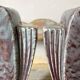 Pair of Art Deco vases in glazed ceramic