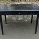 Black lacquered pine desk table