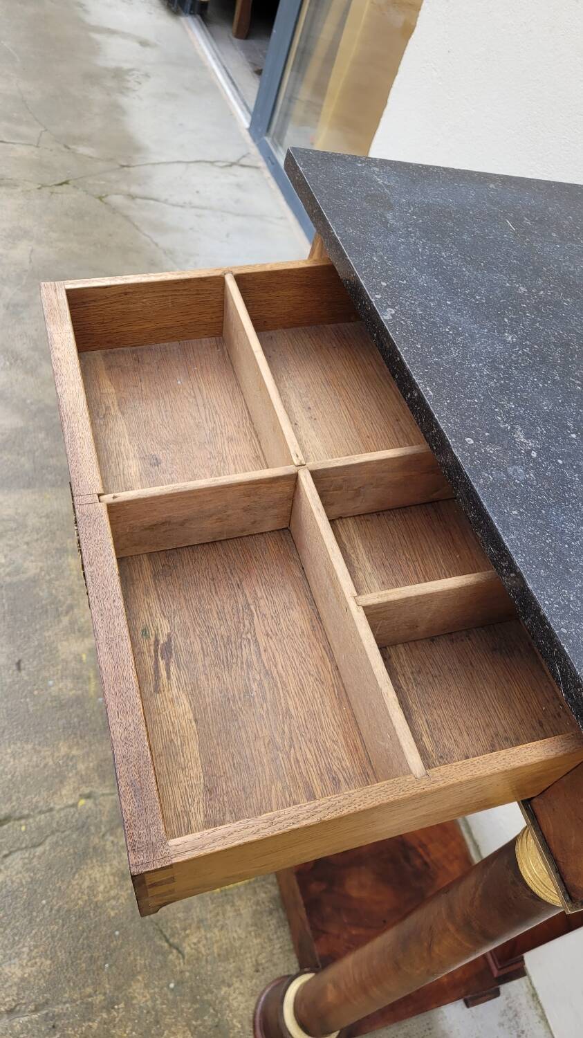 Console Empire en acajou et bronze, XIXème