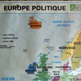 School map post vintage Europe edition MDI poster